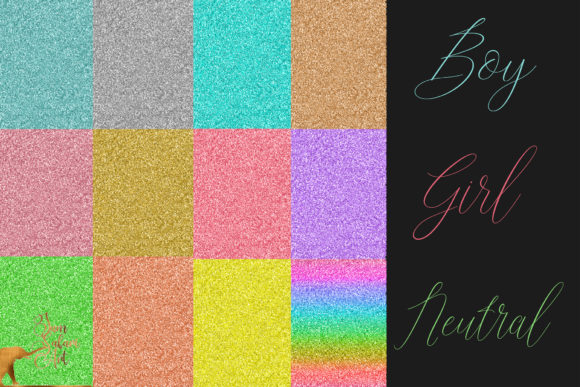 Download Nursery Baby Glitter Digital Papers - Premium Bundle