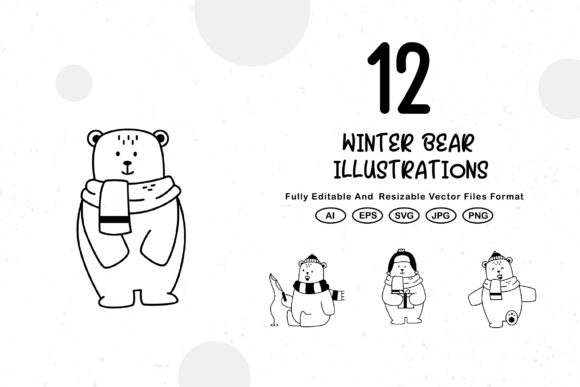 Download Winter Bear Illustrations - Bear illustration Collection