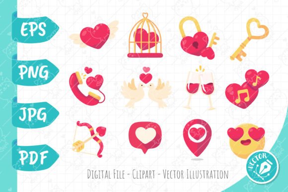 Download Valentine's Day Card Decorative Elements - Decorative elements Collection
